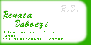 renata daboczi business card