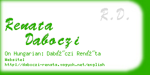 renata daboczi business card